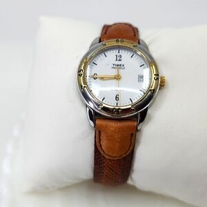 Timex Indiglo Watch with Leather Band